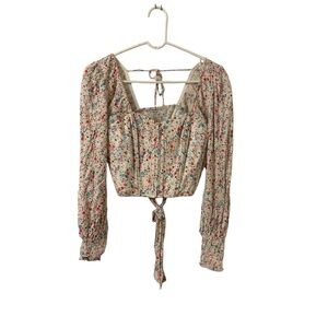 Corset Story Blossom Prairie floral Cropped Corset Elasticated Back Top $270